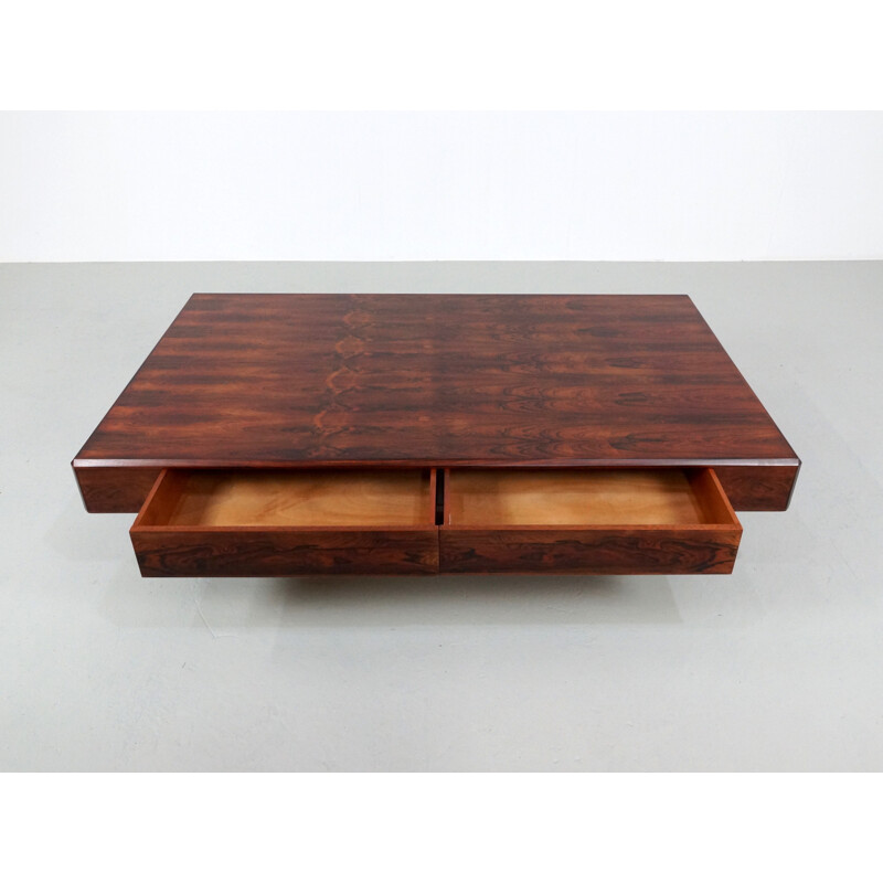 Large Rio rosewood "Ambassador" coffee table, Howard KEITH - 1980s