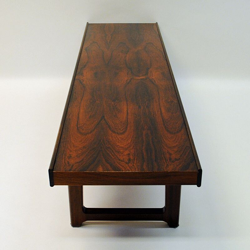 Vintage Krobobench of rosewood  with flowerbox by Torbjørn Afdal for Bruksbo Norway 1960s