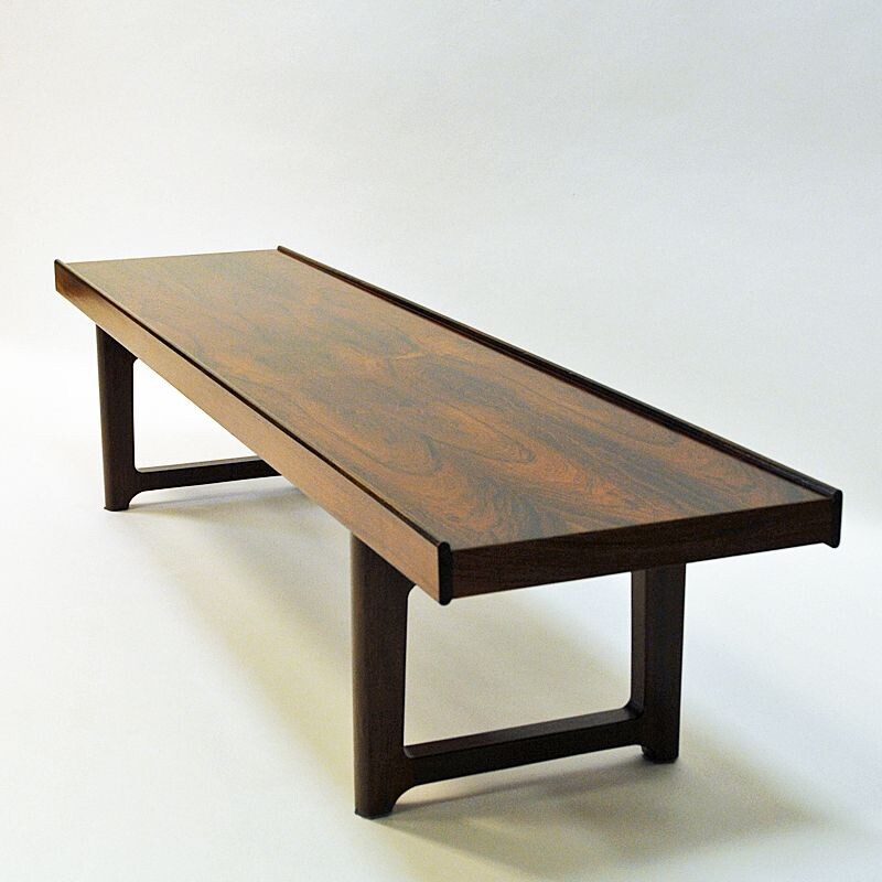 Vintage Krobobench of rosewood  with flowerbox by Torbjørn Afdal for Bruksbo Norway 1960s