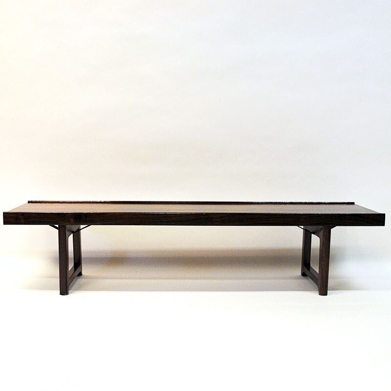 Vintage Krobobench of rosewood  with flowerbox by Torbjørn Afdal for Bruksbo Norway 1960s