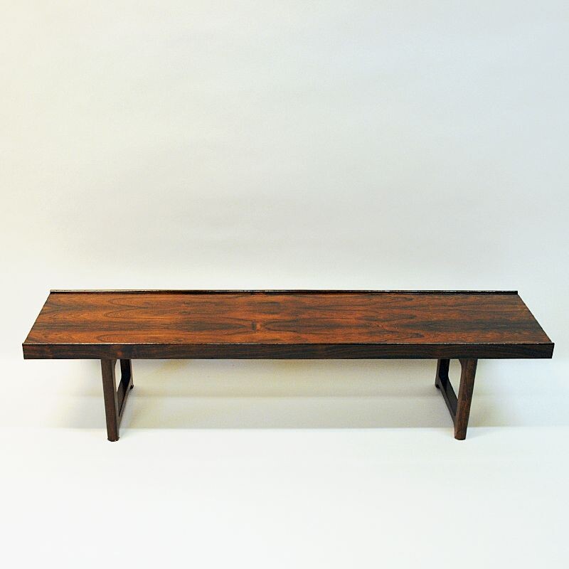 Vintage Krobobench of rosewood  with flowerbox by Torbjørn Afdal for Bruksbo Norway 1960s