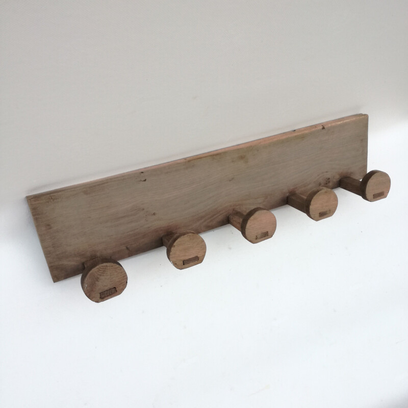 Vintage brutalist coat rack French 1930