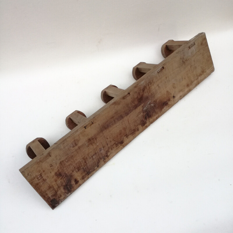 Vintage brutalist coat rack French 1930