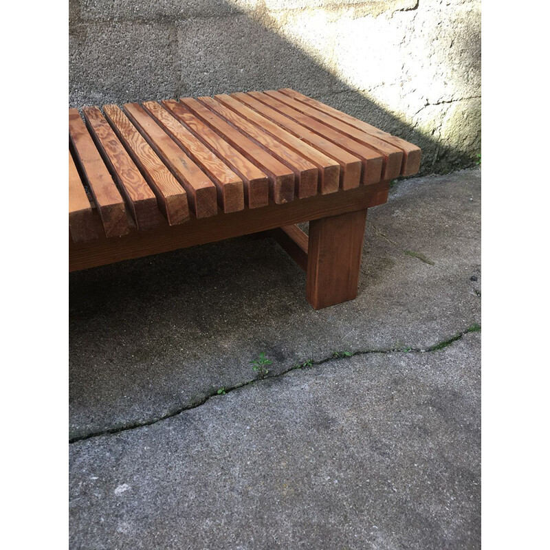 Vintage bench Duckboard Charlotte Perriand 1969