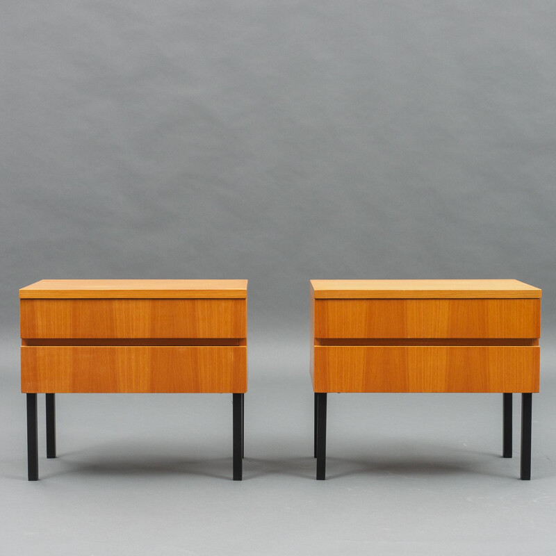 Pair of vintage nightstands, ashwood 1960s