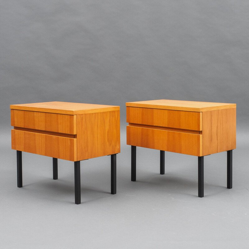 Pair of vintage nightstands, ashwood 1960s