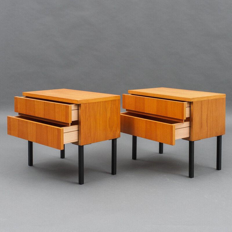 Pair of vintage nightstands, ashwood 1960s