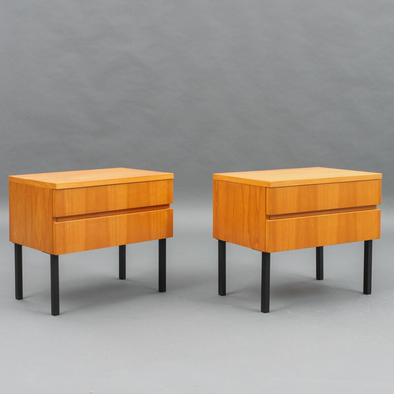 Pair of vintage nightstands, ashwood 1960s