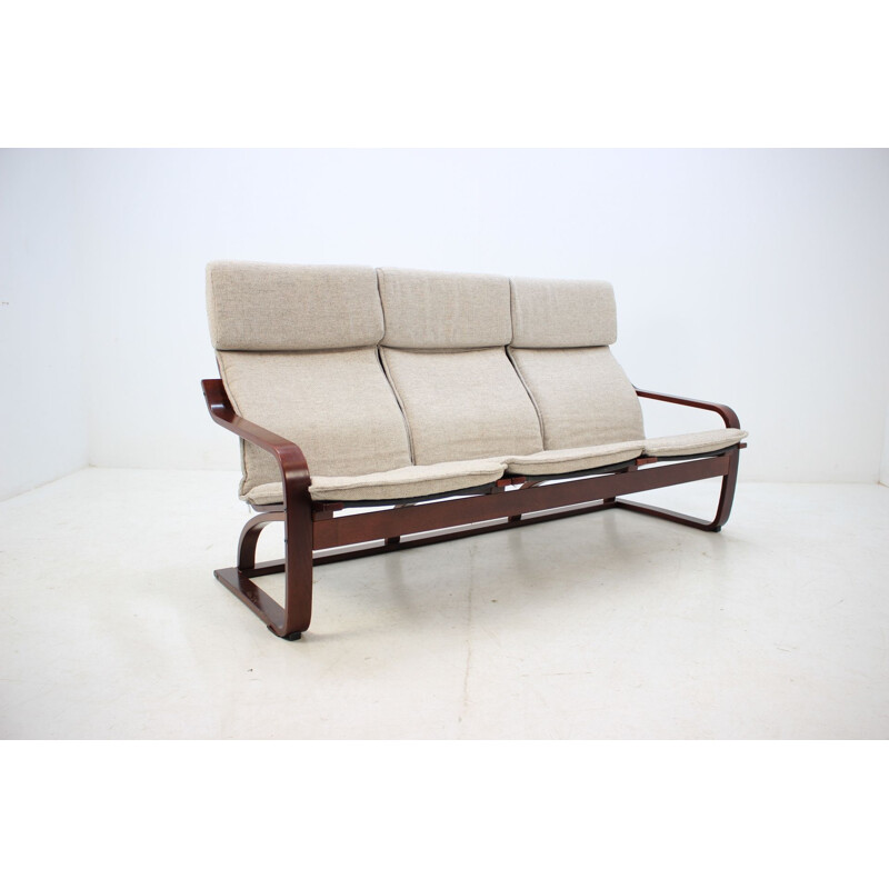 Vintage 3-seater sofa Bentwood by Ton, Czechoslovakia 1980