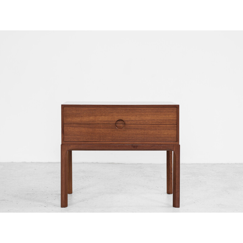 Vintage teak 2-drawer chest by Aksel Kjersgaard, Danish 1960