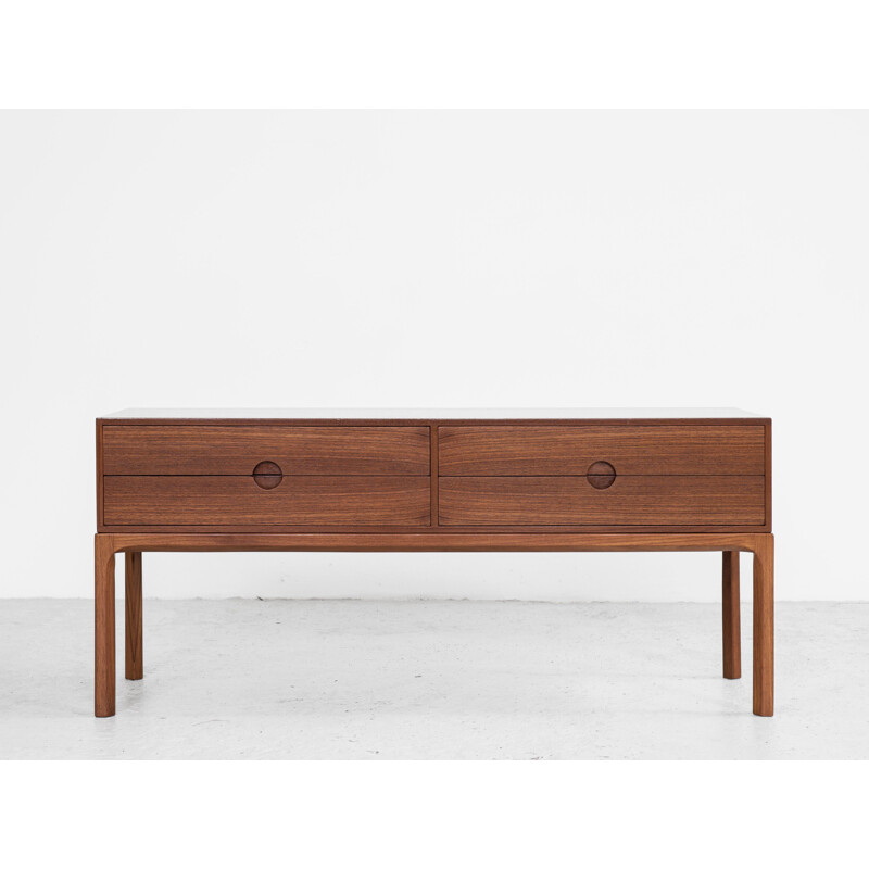 Vintage 2x2 drawers teak chest of drawers by Aksel Kjersgaard, Dane 1960