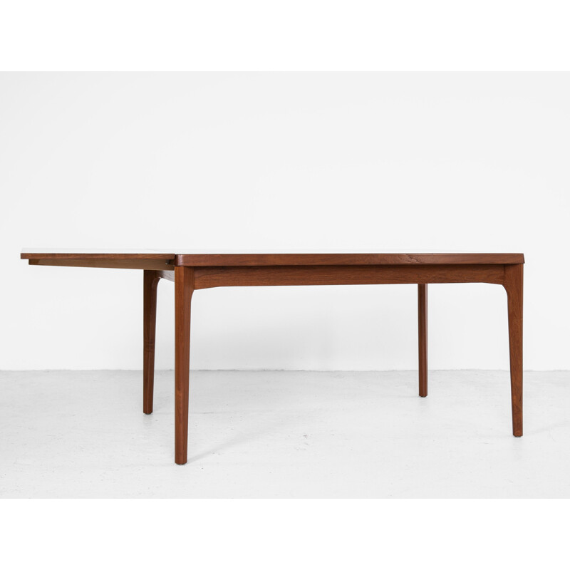 Table à manger à rallonge vintage par Henning Kjaernulf pour Vejle, Danois 1960