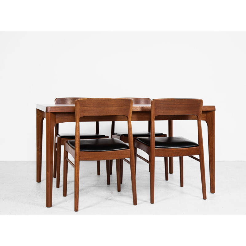 Vintage extensible dining table by Henning Kjaernulf for Vejle, Denmark 1960