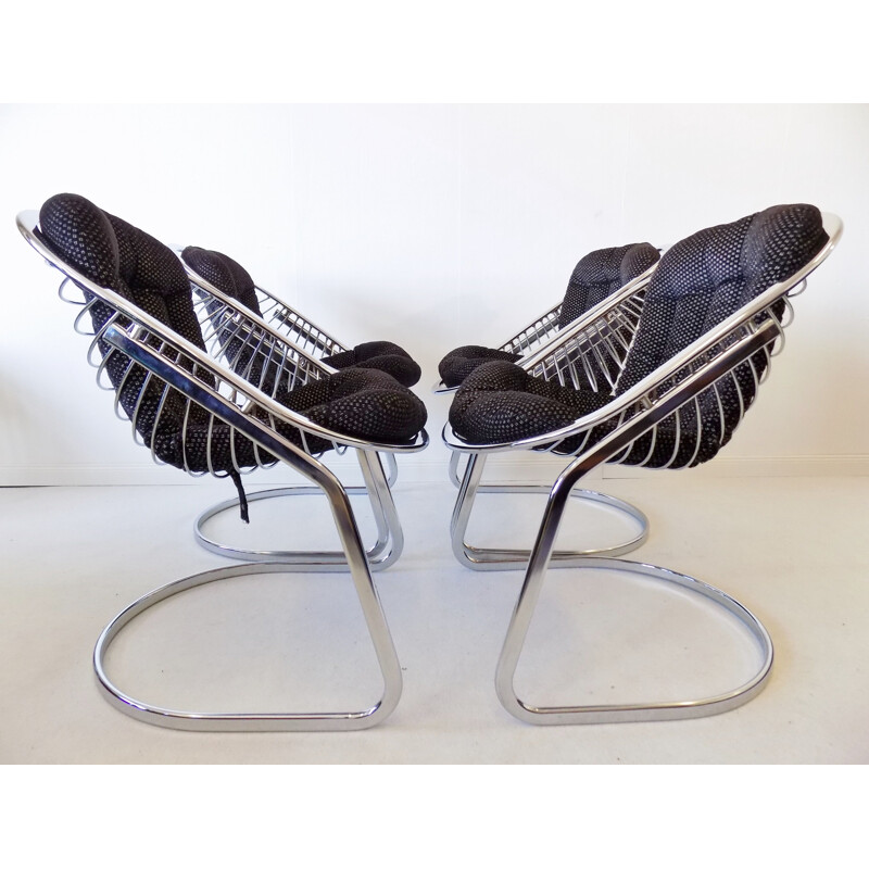 Set of 4 vintage egg chairs by Gastone Rinaldi Rima