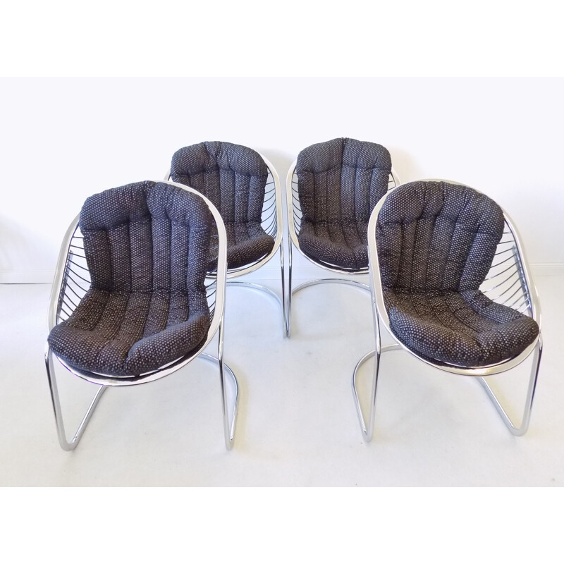 Set of 4 vintage egg chairs by Gastone Rinaldi Rima