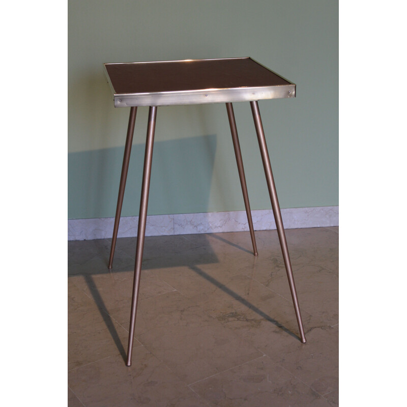 Vintage wood side table covered with sky, Italy 1950