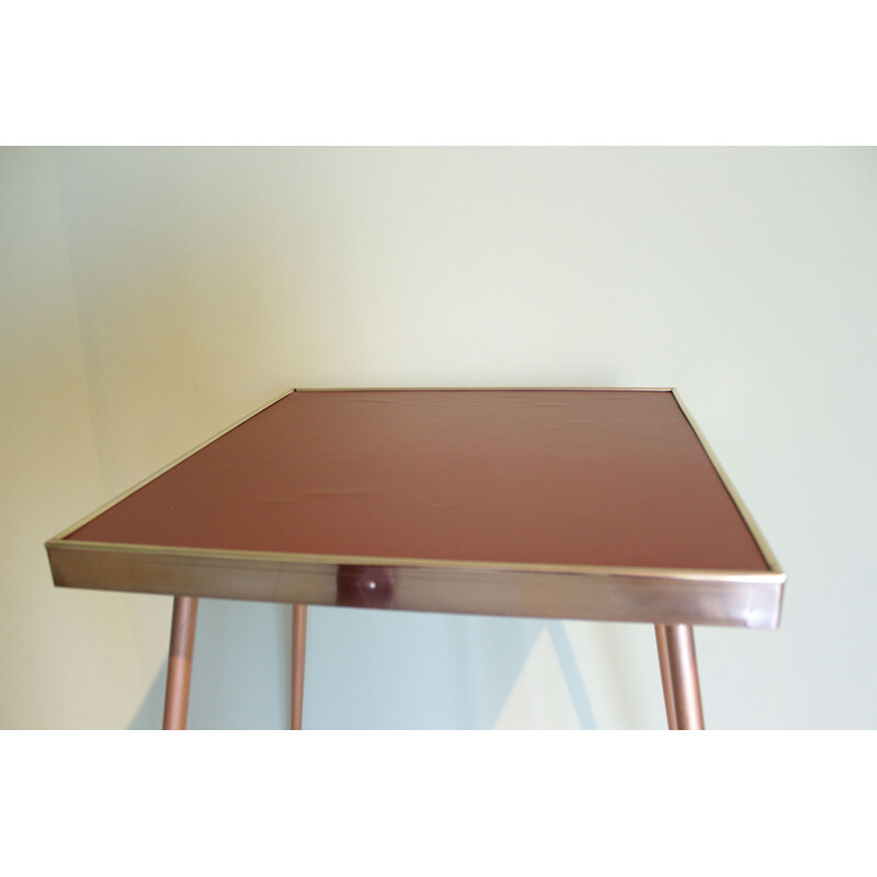 Vintage wood side table covered with sky, Italy 1950