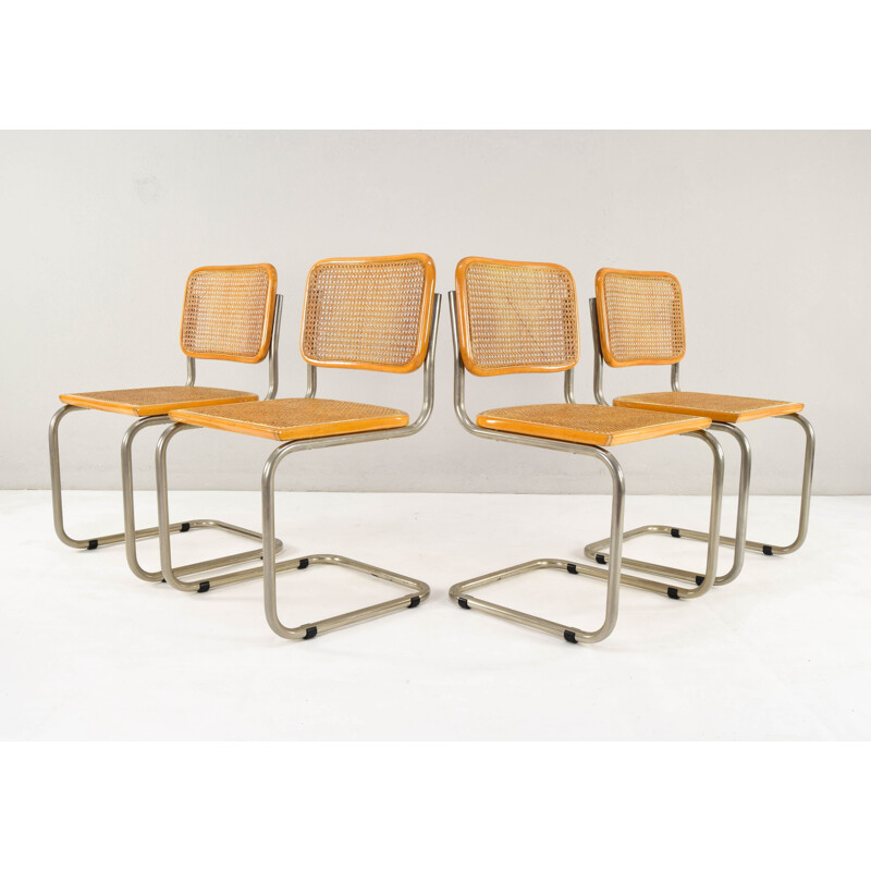 Ensemble de 6 chaises vintage Cesca, Marcel Breuer, Italie 1970