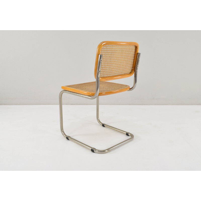 Set of 4 vintage chairs Cesca , model B32, Marcel Breuer, Italy 1970