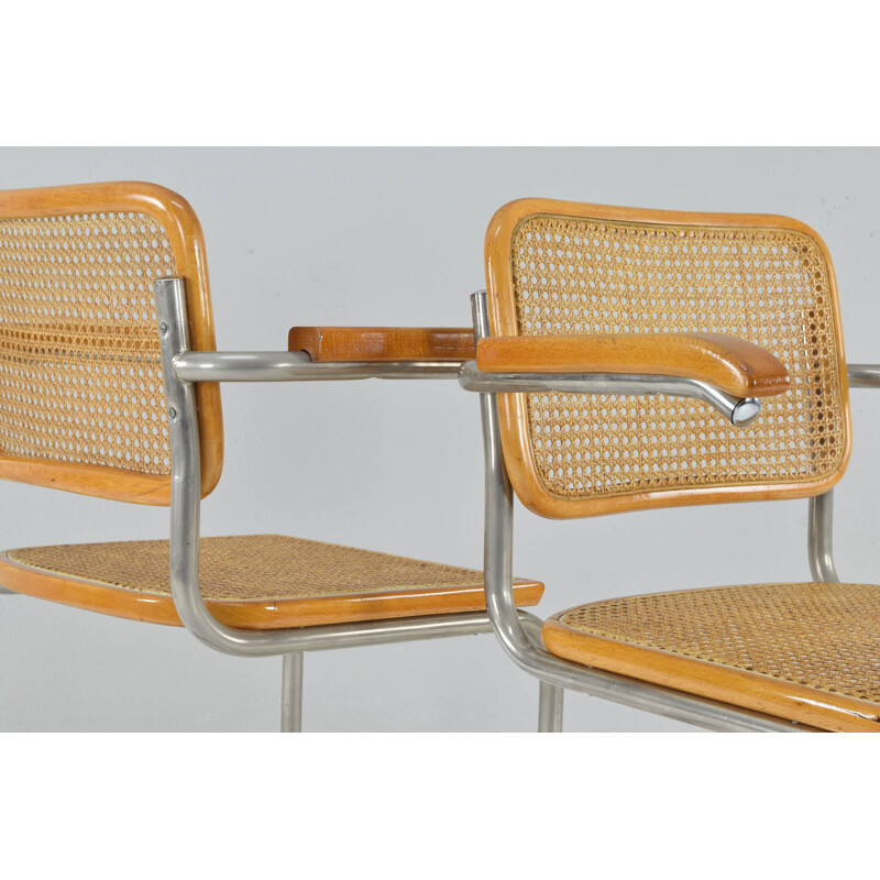 Pair of Mid-Century Marcel Breuer B64 Cesca Chairs, Italy 1970