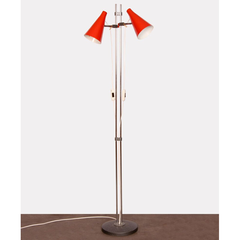 Vintage metal floor lamp by Josef Hurka for Lidokov, 1960