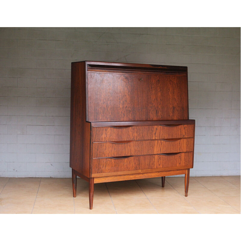 Vintage Rosewood secretaire by Erling Torvits for Klim Møbelfabrik 1960s