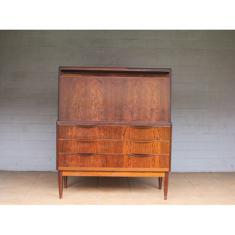 Vintage Rosewood secretaire by Erling Torvits for Klim Møbelfabrik 1960s