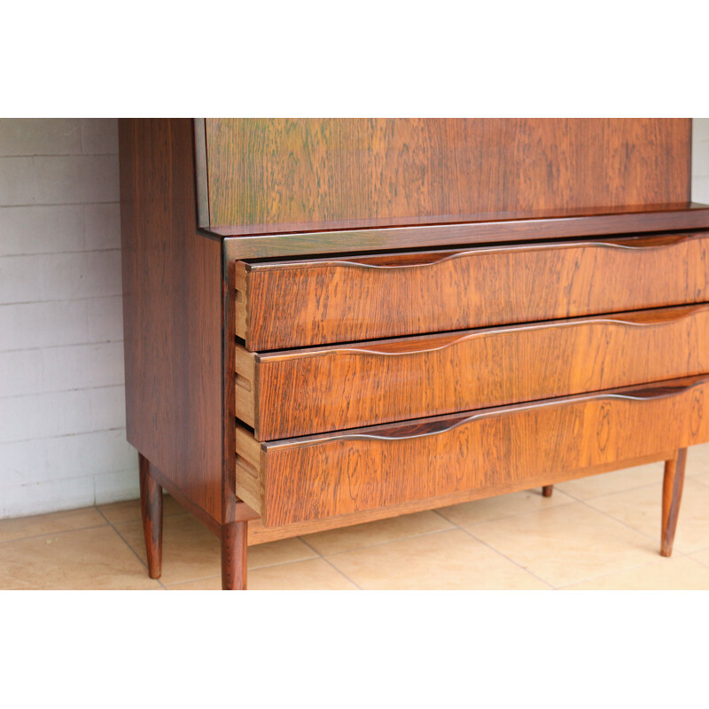 Vintage Rosewood secretaire by Erling Torvits for Klim Møbelfabrik 1960s