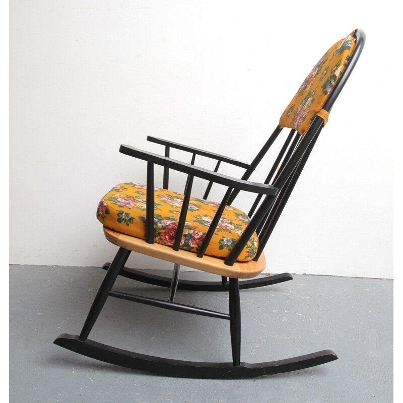 Vintage rocking chair in scandinavian 1950s