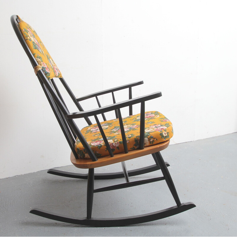 Vintage rocking chair in scandinavian 1950s