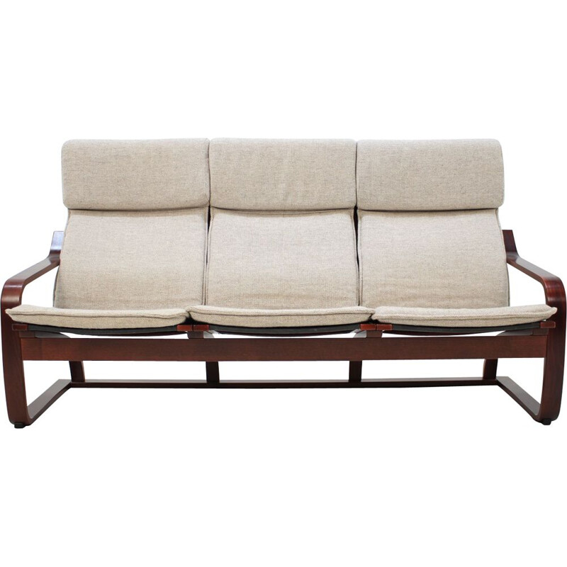 Vintage 3-seater sofa Bentwood by Ton, Czechoslovakia 1980