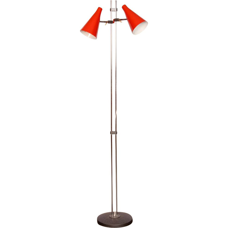 Vintage metal floor lamp by Josef Hurka for Lidokov, 1960