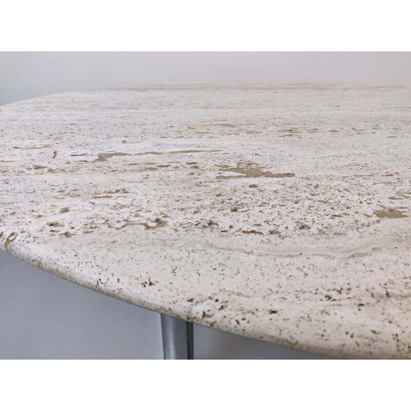 Large vintage Travertine Dining Table