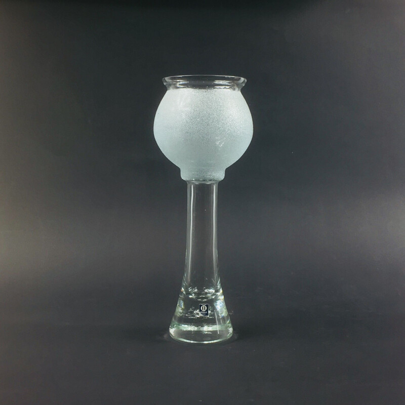 Vintage Glass Vase by Bergdala Swedish 1960s