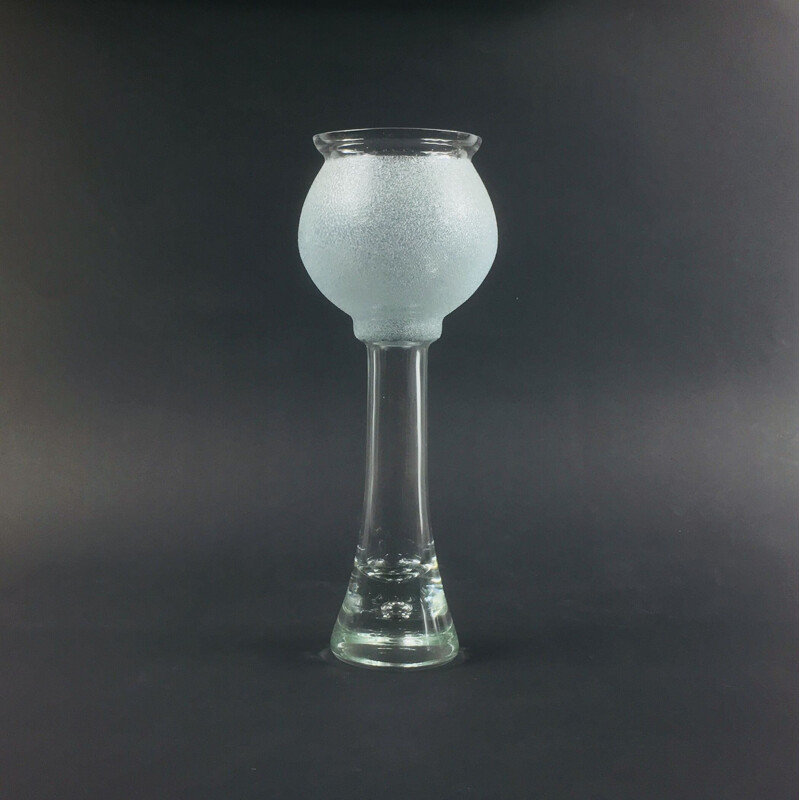 Vase vintage en verre de Bergdala, Suède 1960