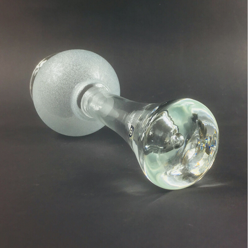 Vintage Glass Vase by Bergdala Swedish 1960s
