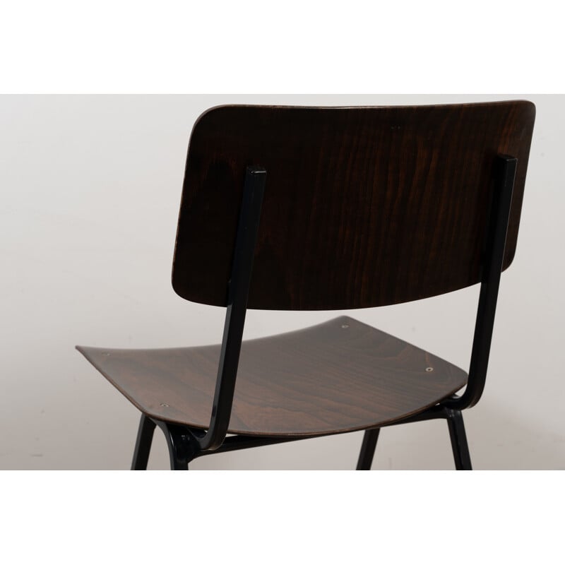 Vintage Industrial chair by Galvanitas Brown Blue