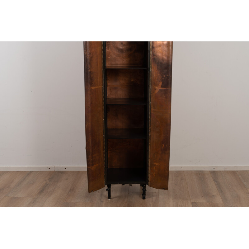 Vintage Patinated copper cupboard by Wout Wessemius