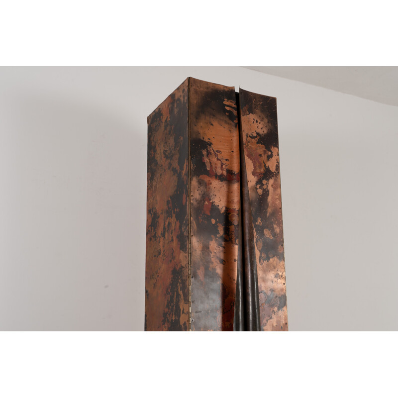 Vintage Patinated copper cupboard by Wout Wessemius