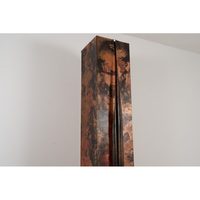 Vintage Patinated copper cupboard by Wout Wessemius