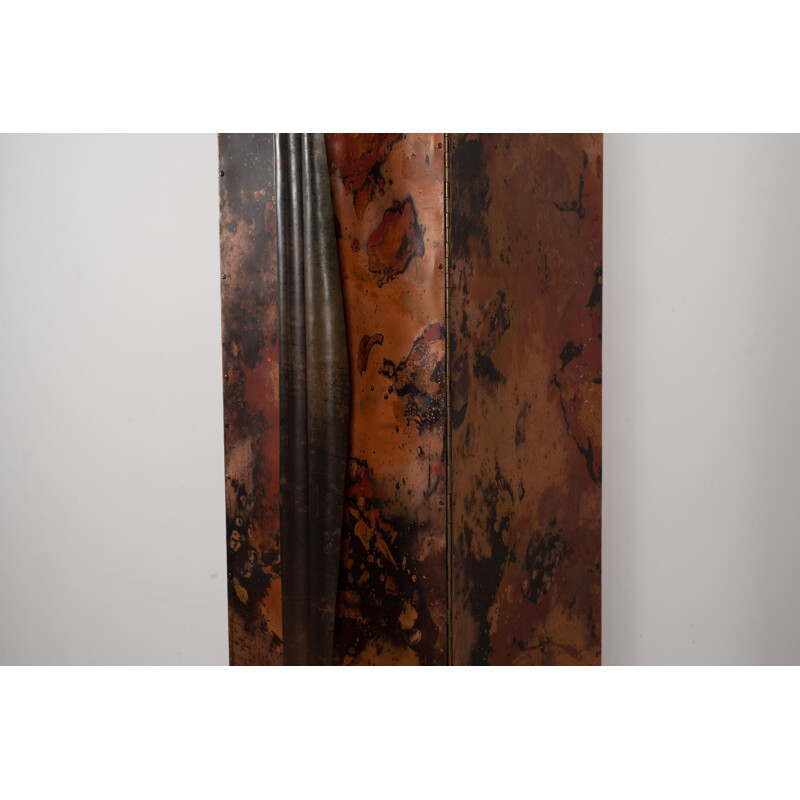 Vintage Patinated copper cupboard by Wout Wessemius