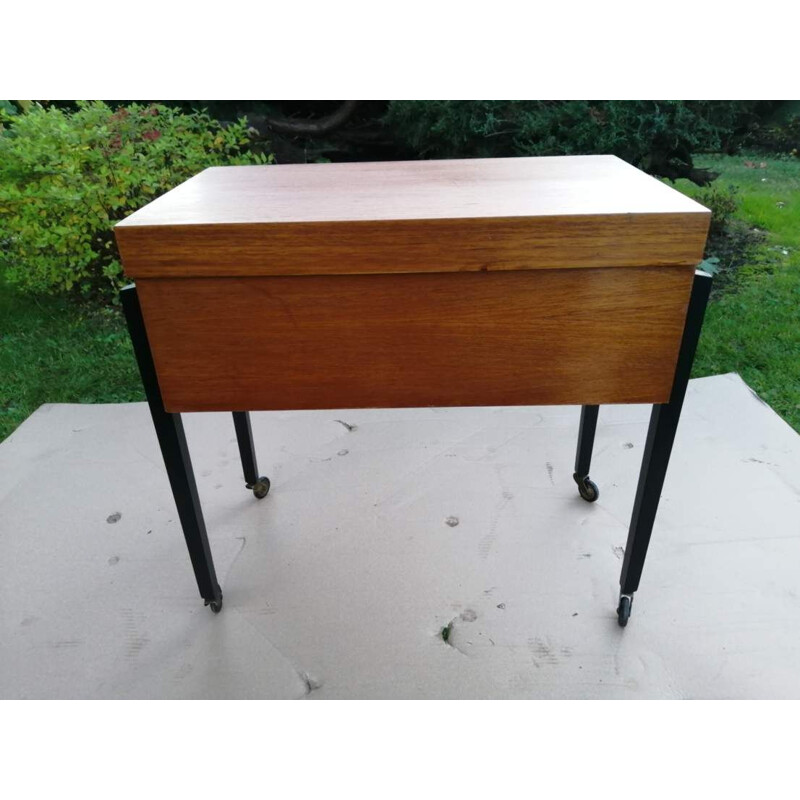 Vintage wire chest of drawers on wheels 1970