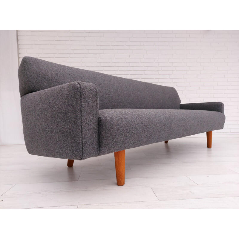 Canapé vintage de H.J.Wegner, modèle AP33, laine de meuble danoise 1970