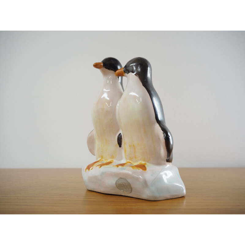 Midcentury Sculpture of Penguins, Jihokera, Czechoslovakia 1940s