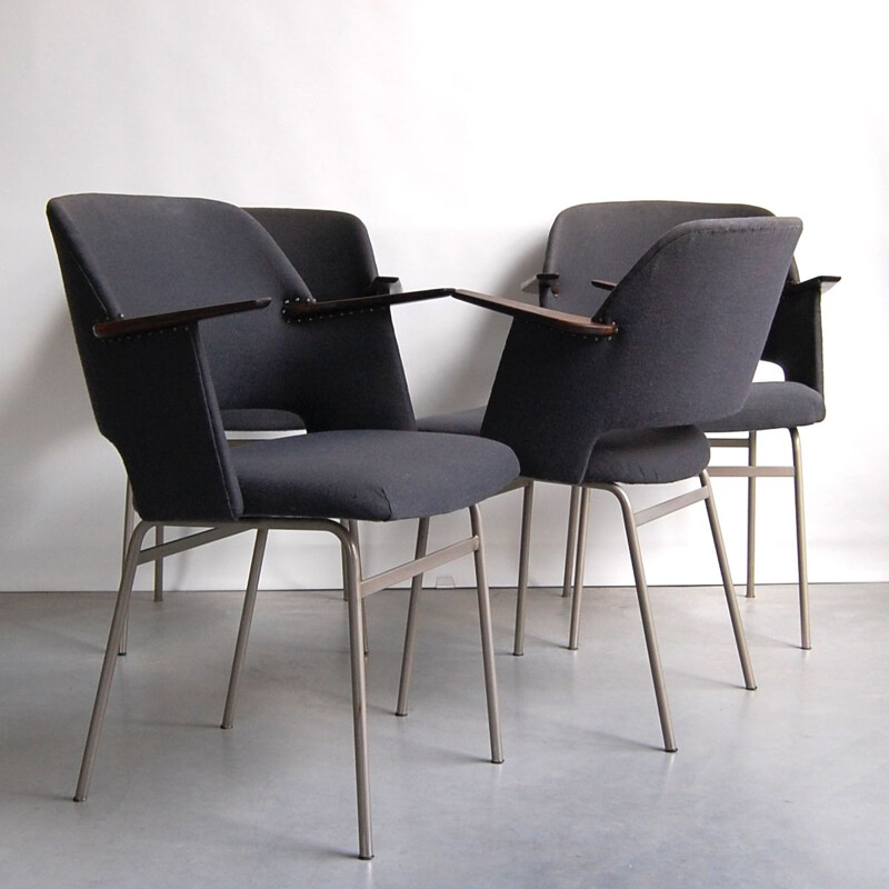 Set of 4 vintage armchairs FM33 by Cees Braakman for Pastoe 1962