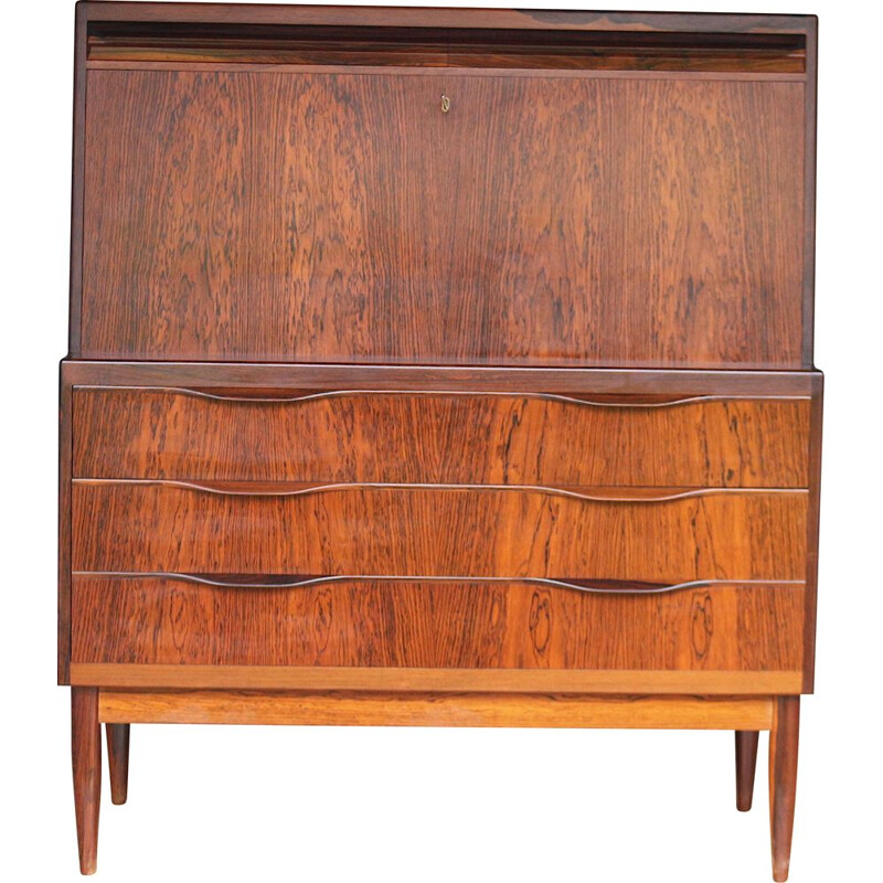 Vintage Rosewood secretaire by Erling Torvits for Klim Møbelfabrik 1960s