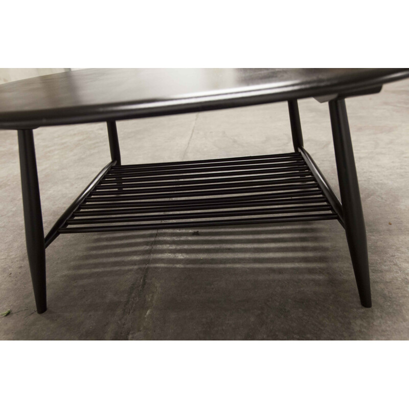 Vintage coffee table by Lucian Ercolani for Ercol black 1960s