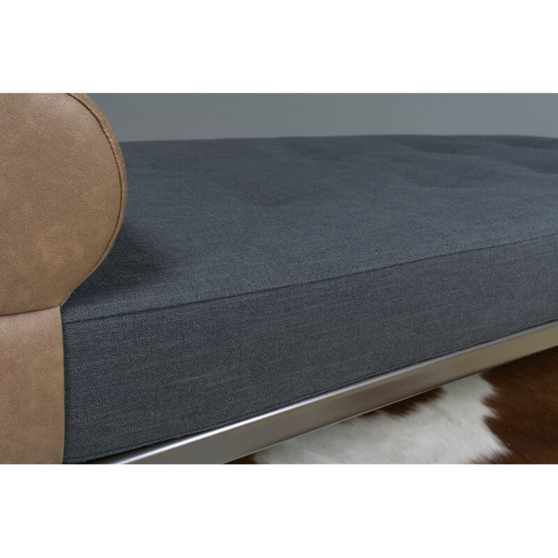 Vintage Cleopatra Daybed by Andre Cordemeyer in Charcoal Grey Linen, 1953