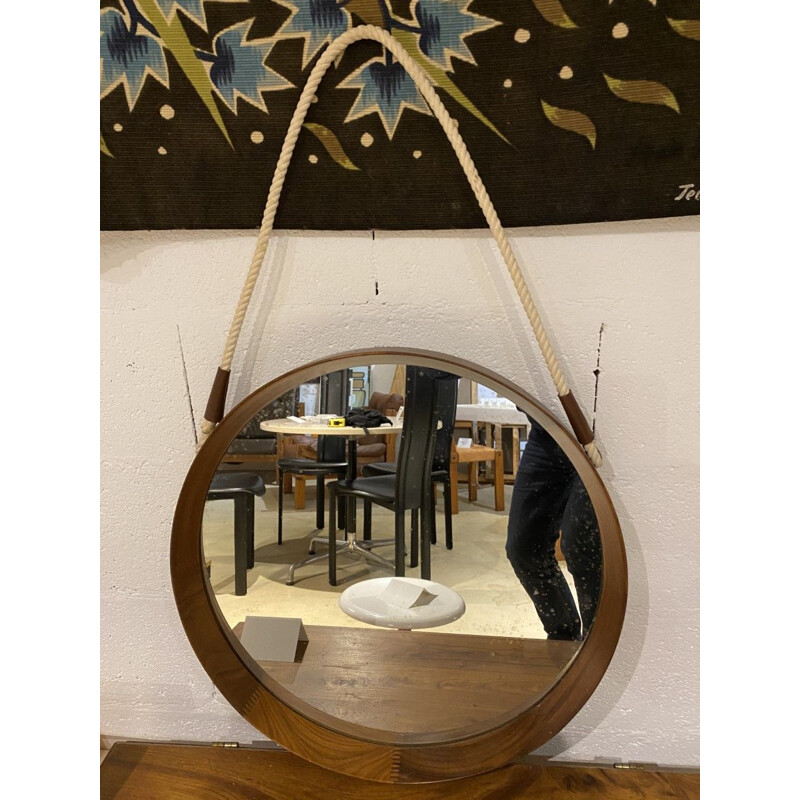 Miroir circulaire vintage Uno et Osten Kristiansson 1960