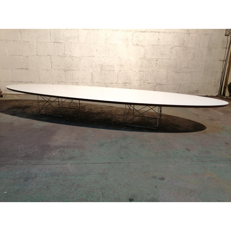 Table basse vintage elliptique "Surfboard" EAMES Vitra 1951